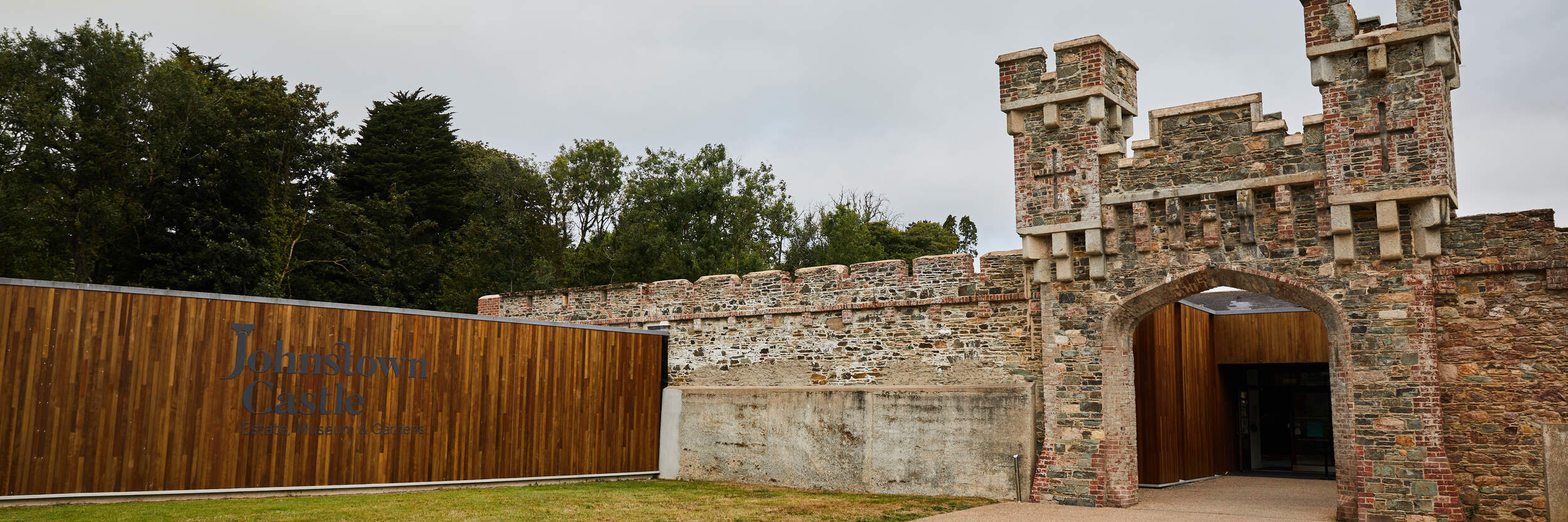 Historical stone entrance to castle